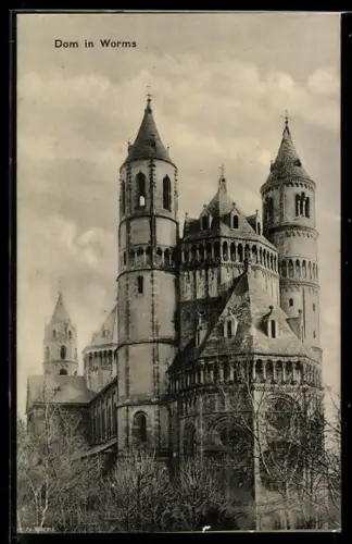 AK Worms, Ansicht vom Dom