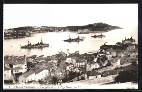 AK Villefranche, Vue générale et le Cap Ferrat