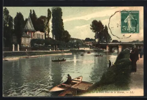 AK Joinville-le-Pont, Vue sur le Petit Bras de la Marne