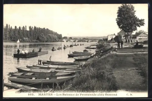 AK Mantes, Les Bateaux de Promenade chez Osmond