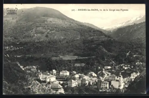 AK Brides-les-Bains, Vu de la Gorge aux Pigeons
