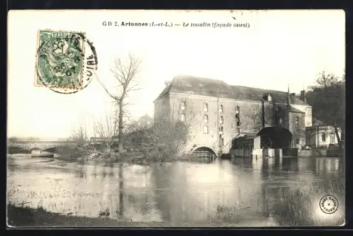 AK Artannes /I.-et-L., Le moulin, facade ouest
