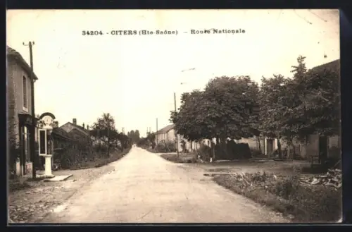 AK Citers /Hte-Saône, Route Nationale, station-service