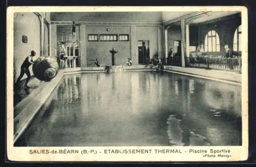 AK Salies-de-Béarn /B.-P., Etablissement Thermal, Piscone Sportive