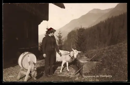 AK Paysanne de Champéry, Ziege, Butterfass