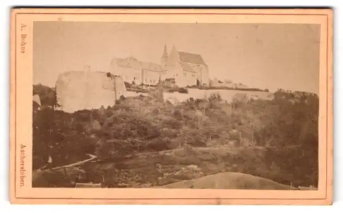 Fotografie A. Bohne, Aschersleben, Markt 25, Ansicht Mansfeld, Blick zum Schloss Mansfeld