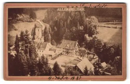 Fotografie J. Lohmüller, Bühl /Baden, Ansicht Freudenstadt, Allerheiligen aus der Vogelschau 1887