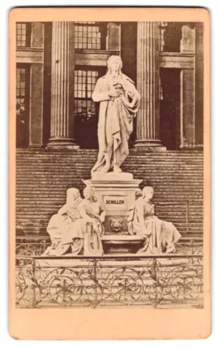 Fotografie unbekannter Fotograf, Ansicht Berlin, Schillerdenkmal am Gendarmenmarkt