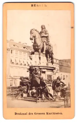 Fotografie unbekannter Fotograf, Ansicht Berlin, Denkmal des Grossen Kurfürsten