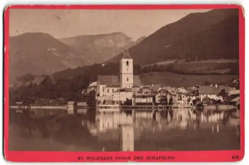 Fotografie Würthle & Spinnhirn, Salzburg, Schwarzstrasse 9, Ansicht St. Wolfgang, Ortsansicht gegen den Schafberg