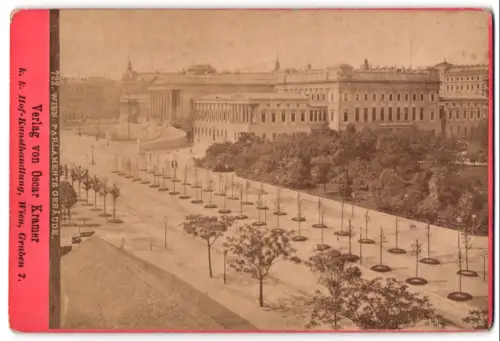 Fotografie Oscar Kramer, Wien, Graben 7, Ansicht Wien, Blick zum Parlamentsgebäude