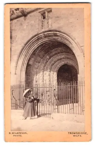 Fotografie R. Wilkinson, Trowbridge, Church Street, Ansicht Malmesbury, South Door of the Abbey