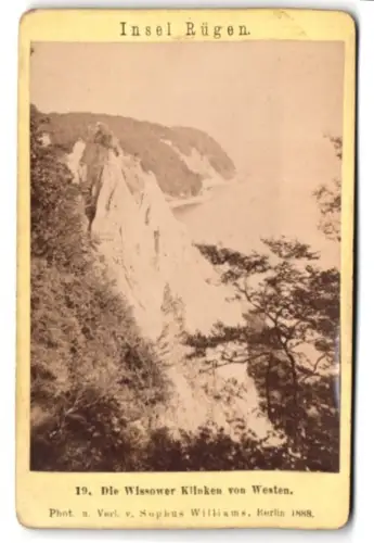 Fotografie Sophus Williams, Berlin, Ansicht Rügen, Die Wissower Klinken von Westen