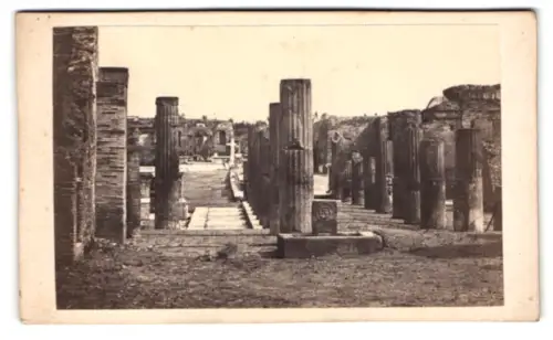Fotografie Fotografia Pompejana, Napoli, Palazzo nuovo, Ansicht Pompei, Foro Civile, Ruinen