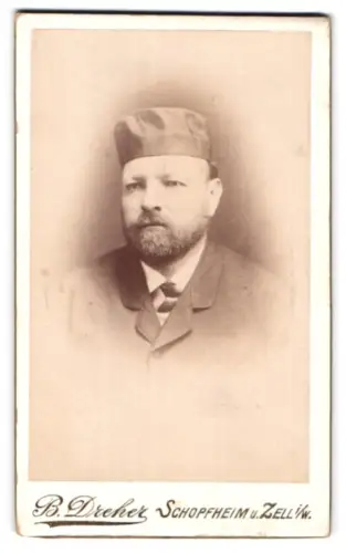 Fotografie B. Dreher, Schopfheim i. W., Bürgerlicher Herr mit Vollbart