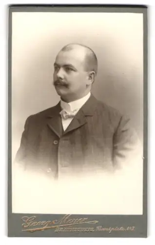 Fotografie Georg Meyer, Braunschweig, Bankplatz 3, Porträt eines Herren