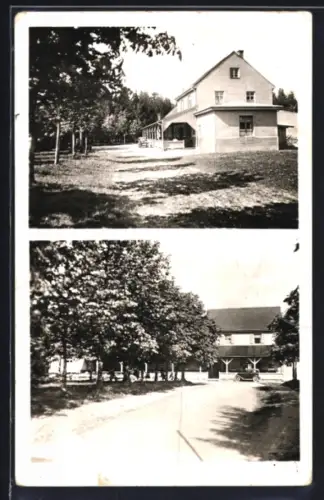 AK Neubiberg, Gasthaus Waldheim, früher Leiberheim, mit Strassenpartie