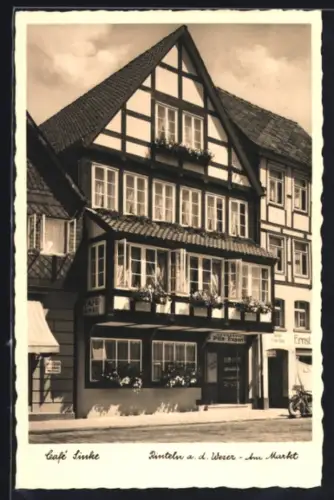 AK Rinteln a. d. Weser, Café Sinke am Markt