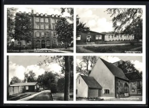 AK Frankfurt a. M.-Bockenheim, St. Elisabethenkrankenhaus, Krankenabteilung, Wirtschaftsgebäude