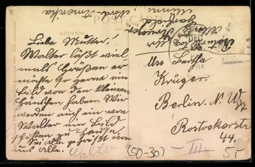 AK Bauer mit einem Ochsenpflug