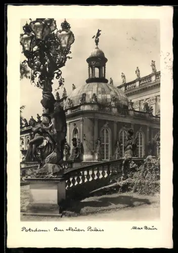 Foto-AK Max Baur, Potsdam, Partie am Neuen Palais