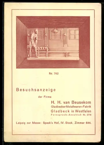 AK Gladbeck /Westfalen, H. H. van Beusekom, Gladbecker Metallwaren-Fabrik