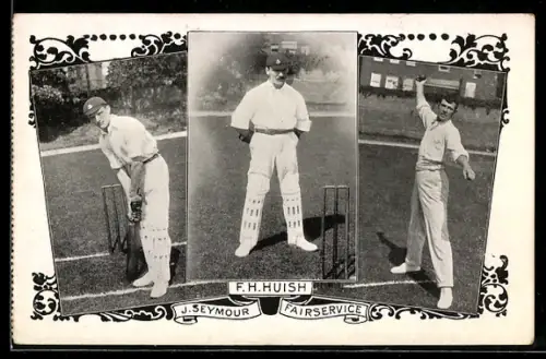 AK Cricketspieler F. H. Huish und J. Seymour