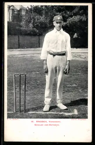 AK Bowler and Batsman W. Rhodes (Yorkshire), Cricket