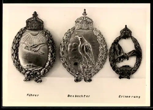 AK Marine-Fliegerabzeichen für Führer, Beobachter und Erinnerung