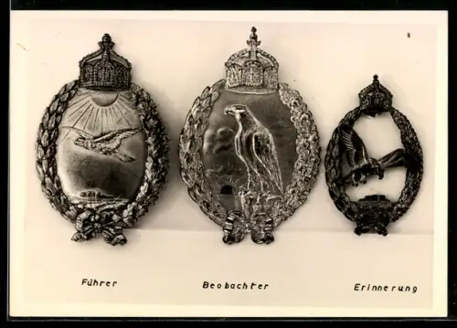 AK Marine-Fliegerabzeichen für Führer, Beobachter und Erinnerung