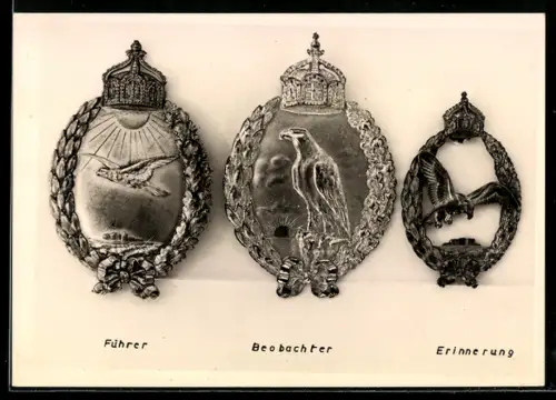 AK Marine-Fliegerabzeichen für Führer, Beobachter und Erinnerung