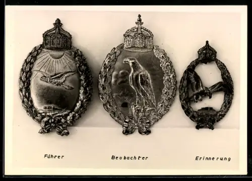 AK Marine-Fliegerabzeichen für Führer, Beobachter und Erinnerung