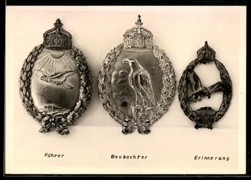 AK Marine-Fliegerabzeichen für Führer, Beobachter und Erinnerung
