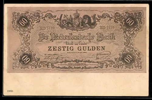 AK De Nederlandsche Bank betaalt..., 60 Gulden-Banknote
