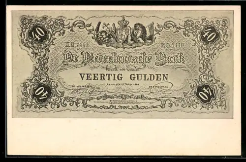 AK De Nederlandsche Bank, Veertig Gulden, 40 Gulden Geldschein
