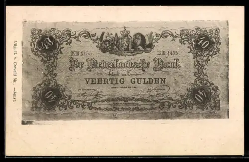 AK De Nederlandsche Bank betaalt aan Toonder Veertig Gulden, Geldschein