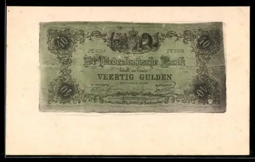AK Nederlandsche Bank, Geldschein mit Zahlungsversprechen über 40 Gulden
