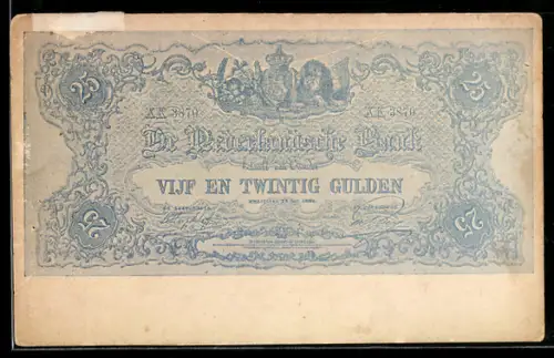 AK De Nederlandsche Bank betaalt aan Toonder 25 Gulden, Geldschein