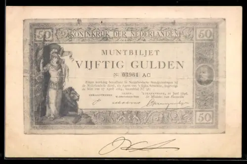 AK Niederlande, Fünzig Gulden-Schein