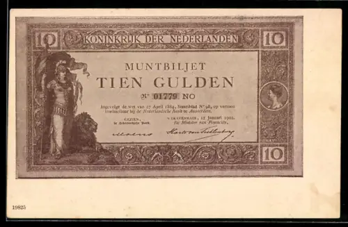 AK Niederlande, Zehn Gulden-Schein