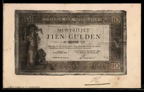 AK Niederlande, Banknote über zehn Gulden