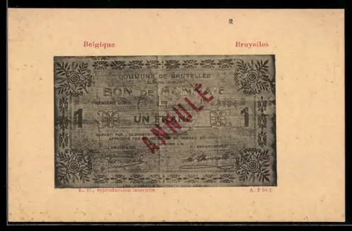 AK Bruyelles, Belgischer Geldschein