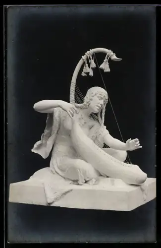 AK Thaia, Ägyptische Sängerin, Skulptur von Peyranne, Salon 1909
