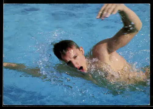 AK 100 m Kraulen, Schwimmer Hans Fassnacht