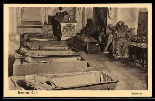 AK Bremen, Dom, Bleikeller, Englischer Major gest. 1735, Im Duell erstochener student gest. 1705