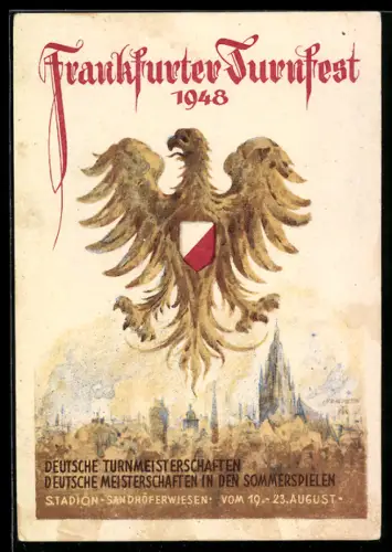 AK Frankfurt a/M, Turnfest 1948, Stadion Sandhöferwiesen