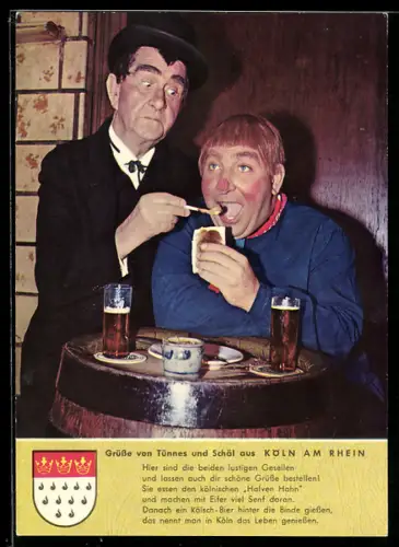 AK Köln am Rhein, Tünnes und Schäl, Wappen