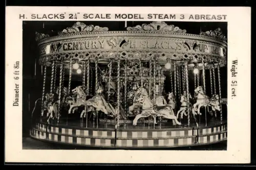 AK Modellbau Karussell mit Pferden, Century H. Slacks