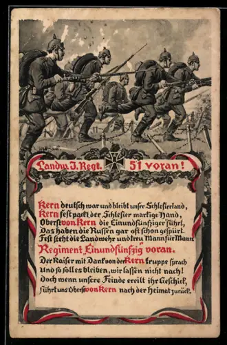 AK Landw. I.Rgt. 51 beim Sturmangriff