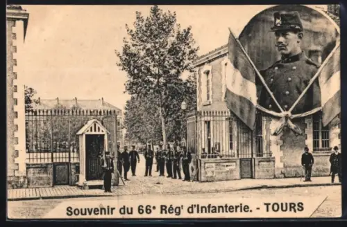 AK Tours, 66e Régt d`Infanterie